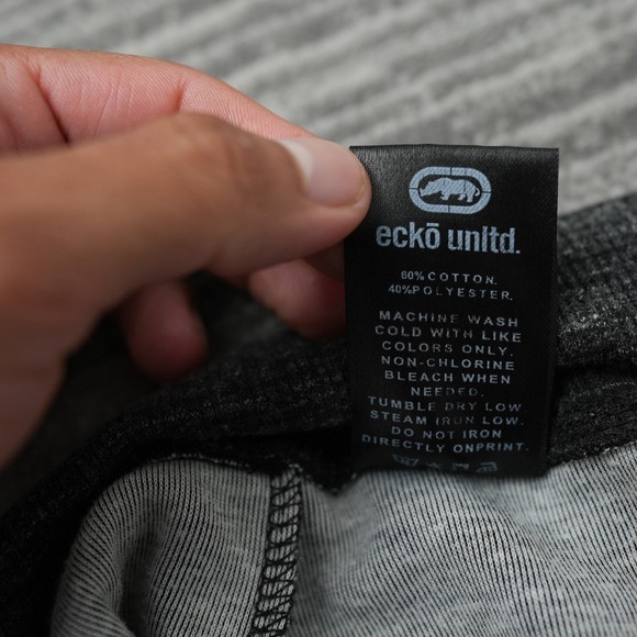 Ecko Unltd Men's Dark Gray Jogger Pants Vintage Sweatpants Cotton Polyester 2XL - Picture 12 of 12